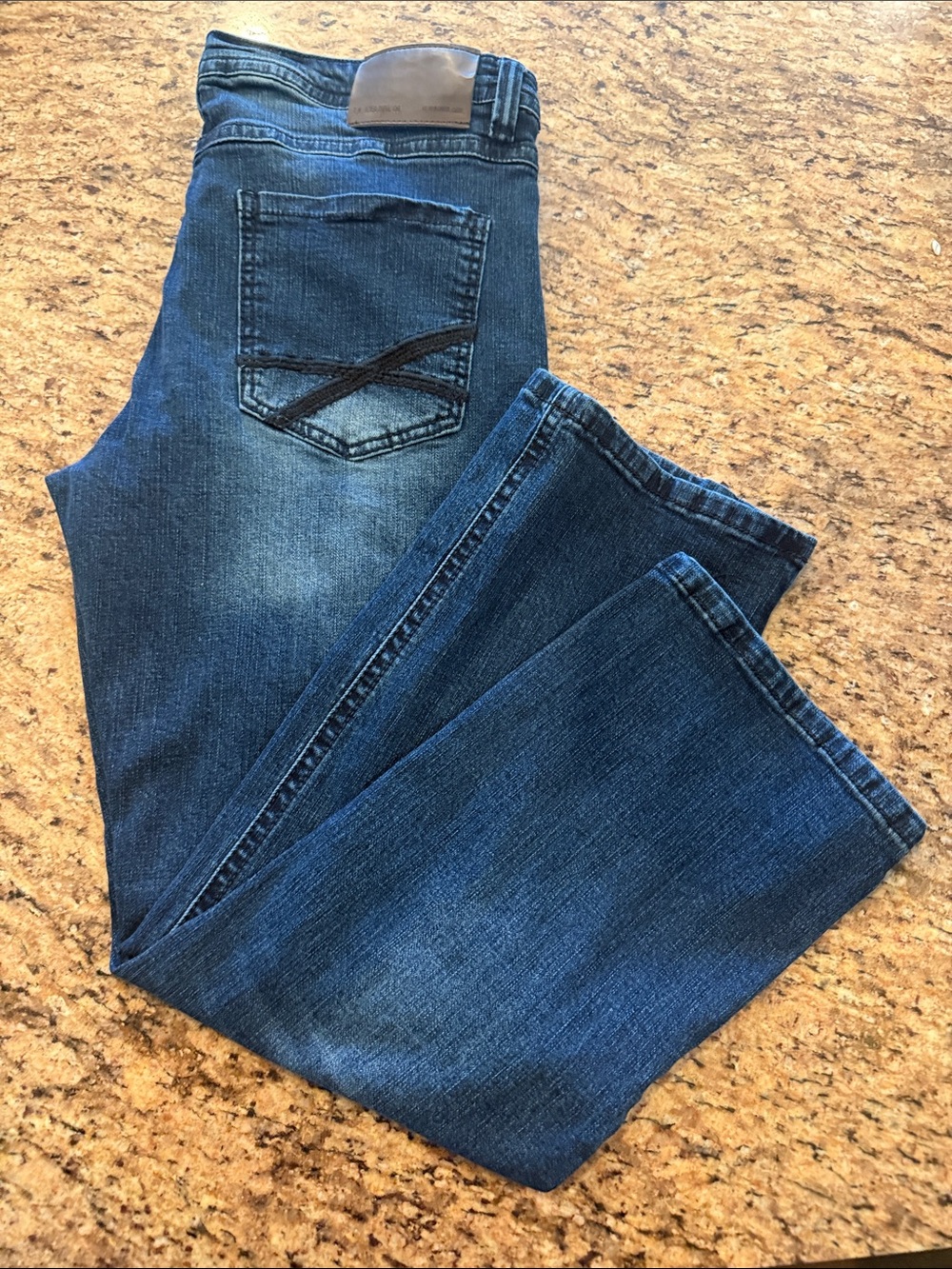T.K. Axel Slim Boot Men’s Jeans in Deep Blue with Subtle Fade